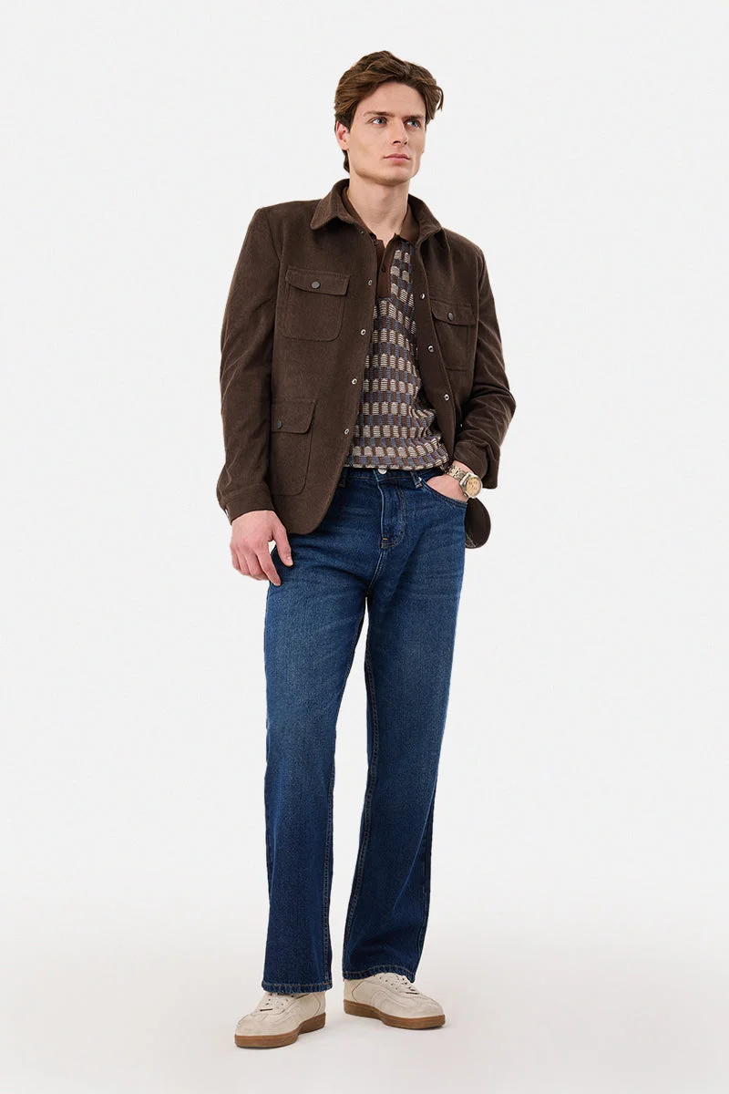 سنيتش Straight Fit Washed Jeans